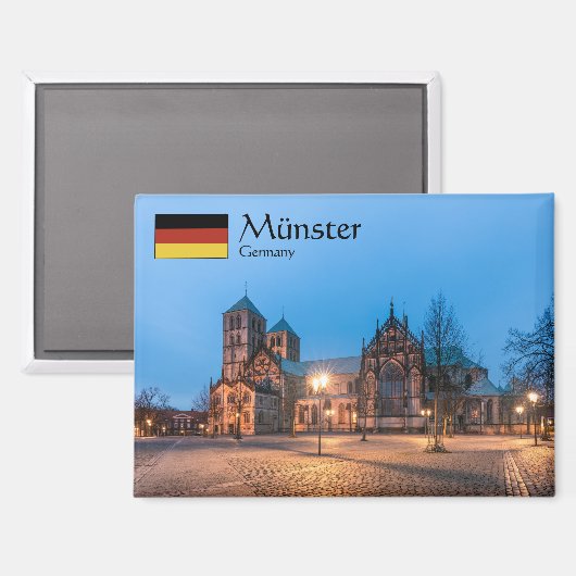 Münster Duitsland Souvenir Magneet (Voorkant / Achterkant)