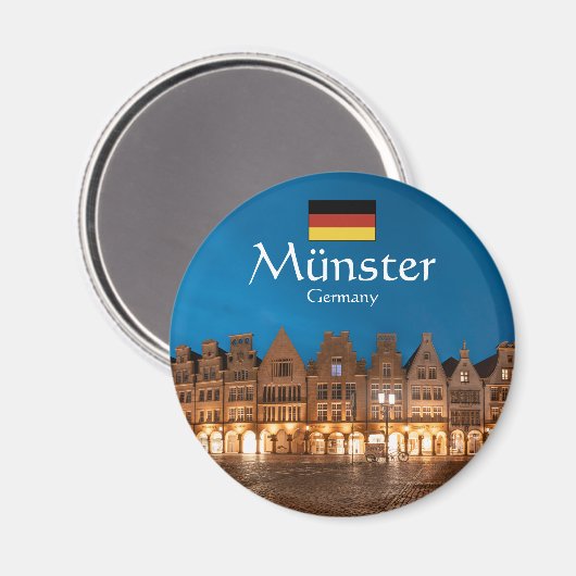 Münster Duitsland Souvenir Magneet (Voorkant / Achterkant)