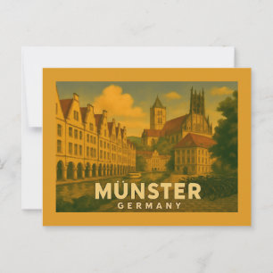 Münster Duitsland Stad Kunst Briefkaart