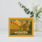 Münster Duitsland Stad Kunst Briefkaart (Staand voorkant)