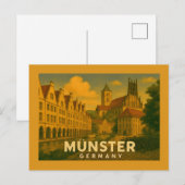 Münster Duitsland Stad Kunst Briefkaart (Voorkant / Achterkant)