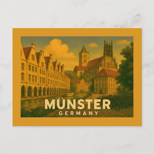 Münster Duitsland Stad Kunst Briefkaart (Voorkant)