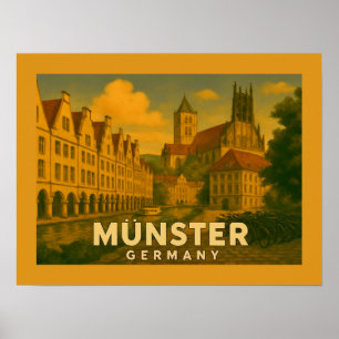 Münster Duitsland Stad Kunst Poster