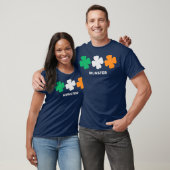 Munster Ireland Flag Retro  Shamrock T-shirt (Unisex)