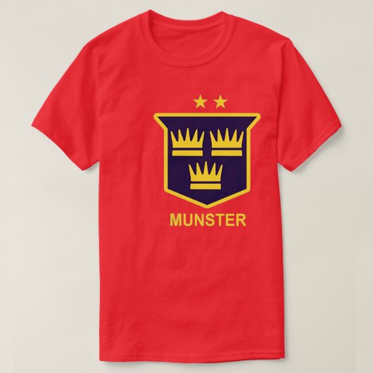 Munster retro klassieke stijl voor retro Irish rug T-shirt (Design voorkant)