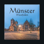 Münster Souvenir Magneet<br><div class="desc">Reisfoto van de kathedraal van Münster (St.-Paulus-Domin) in Westfalen,  Duitsland. Foto © Sebastian Worm.</div>
