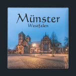 Münster Souvenir Magneet<br><div class="desc">Reisfoto van de kathedraal van Münster (St.-Paulus-Domin) in Westfalen,  Duitsland. Foto © Sebastian Worm.</div>