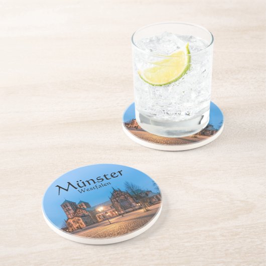 Münster Souvenir Zandsteen Onderzetter (Zijkant)