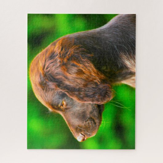 Munsterlander Dog. Legpuzzel (Verticaal)