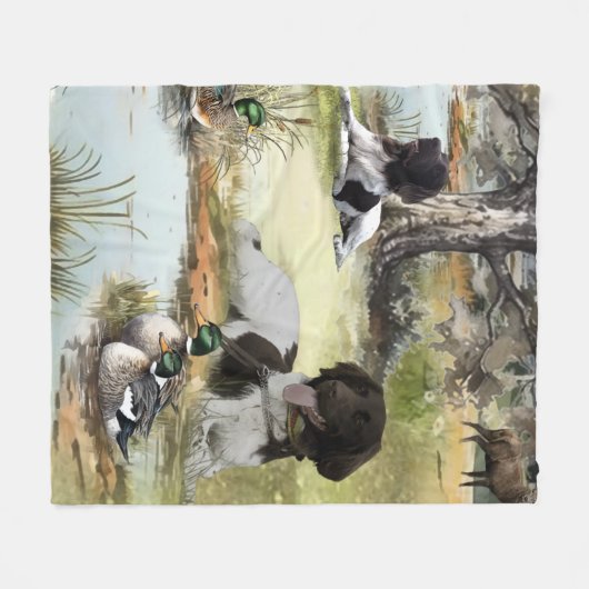 Munsterlander Fleece Deken (Voorkant (Horizontaal))