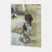 Munsterlander Glas Ornament (Voorkant links)