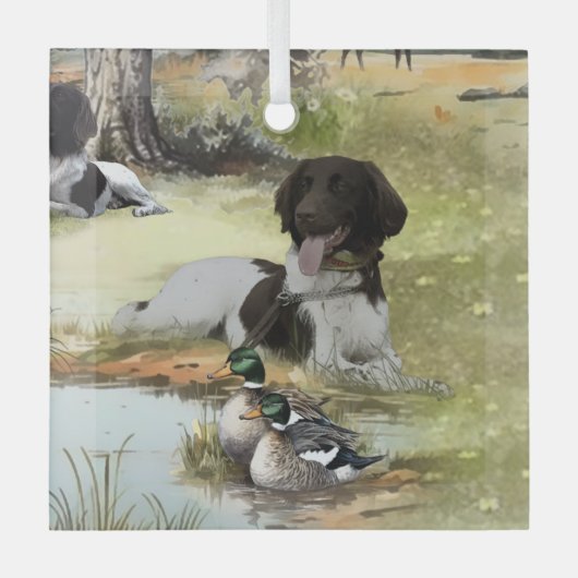 Munsterlander Glas Ornament (Voorkant)