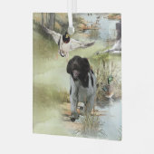 Munsterlander Glas Ornament (Voorkant links)