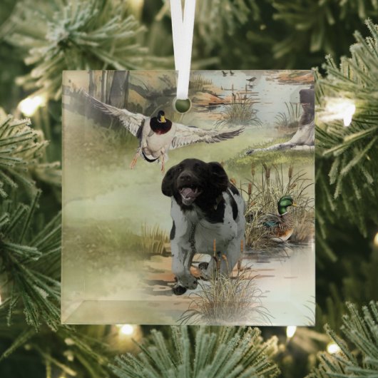 Munsterlander Glas Ornament (Insitu)