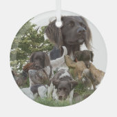 Munsterlander Glas Ornament (Voorkant)