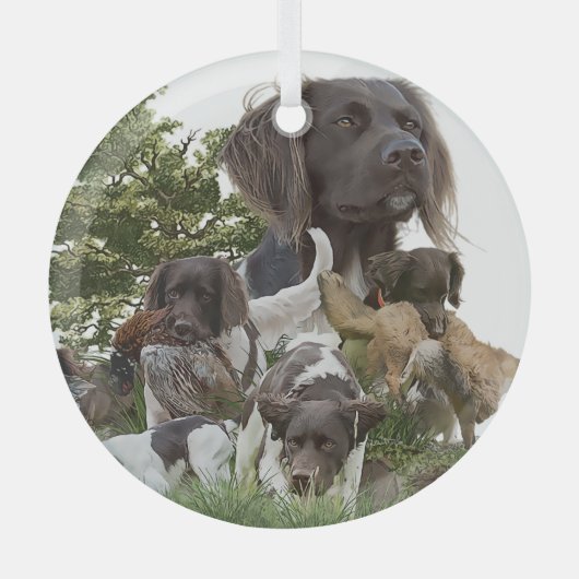 Munsterlander Glas Ornament (Voorkant)