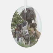 Munsterlander Glas Ornament (Voorkant links)