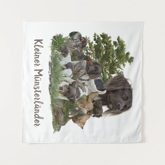 Munsterlander , veelzijdige jachtpuntzoekende wandkleed (Voorkant (horizontaal))