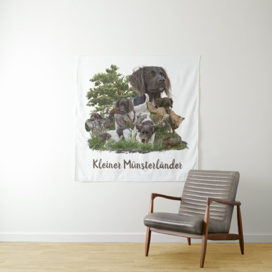 Munsterlander , veelzijdige jachtpuntzoekende wandkleed (In situ)