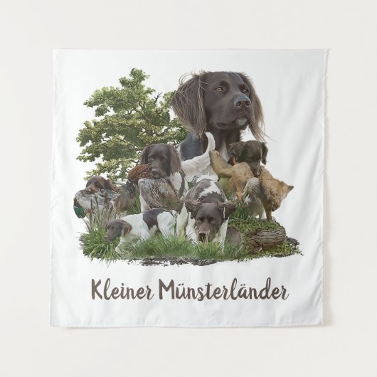 Munsterlander , veelzijdige jachtpuntzoekende wandkleed (Voorkant)