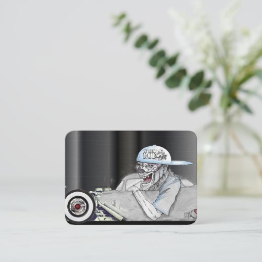 Munstrod Visitekaartje (Staand voorkant)