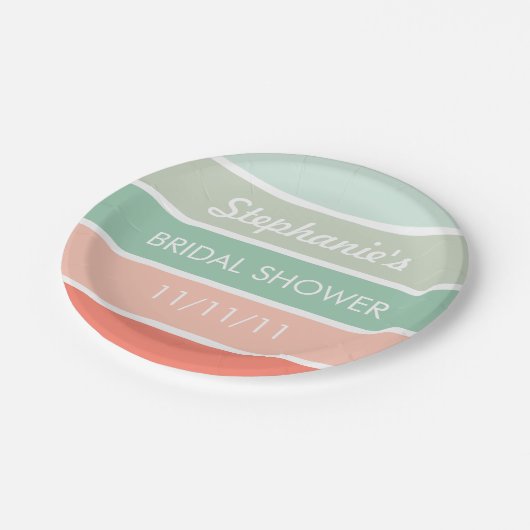 Munt aan Koraal Vrijgezellenfeest Borden Papieren Bordje (Gekanteld)