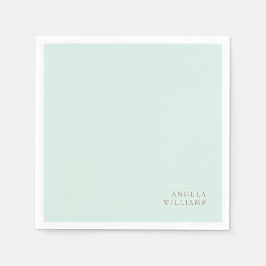 Munt Aangepaste Gouden Tekst Cocktail Servet (Voorkant)