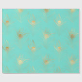 Munt achtergrond met gouden veren cadeaupapier (Vlak)