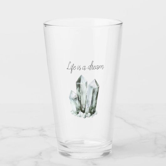 Munt Aqua Kristallen Droom Glas (Voorkant)