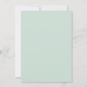 Munt Aqua Loof Sage Bruiloft Kaart (Achterkant)
