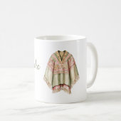 Munt Avocado Roze Poncho Koffiemok (Voorkant rechts)