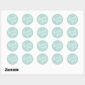 Munt Baby Shower Hand Lettered Bedankt Script Ronde Sticker (Vel)