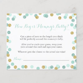 Munt Baby Shower Hoe Groot is Mamma's Buik Spel