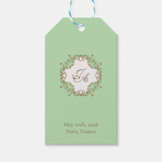 Munt Barok Bruiloft Favor Tag Cadeaulabel