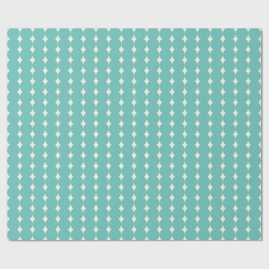  Munt Blauwgroen Groen Geometrische Stippen Patroo Cadeaupapier (Vlak)