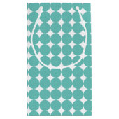  Munt Blauwgroen Groen Geometrische Stippen Patroo Klein Cadeauzakje (Achterkant)