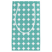  Munt Blauwgroen Groen Geometrische Stippen Patroo Klein Cadeauzakje (Voorkant)