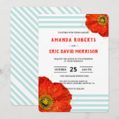 Munt Blauwgroen Stripes Weddenschap Kaart (Voorkant / Achterkant)