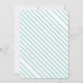 Munt Blauwgroen Stripes Weddenschap Kaart (Achterkant)