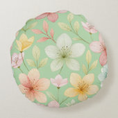 Munt Bloem Rond Kussen (Achterkant)