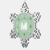 Munt bloemen tin sneeuwvlok ornament (Rechts)