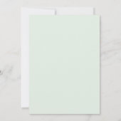 Munt Blozen Succulent Eucalyptus Bruiloft Kaart (Achterkant)