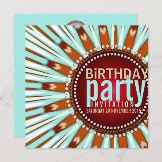 Munt Bohemian Sunshine flower Birthday Party Kaart (Voorkant / Achterkant)