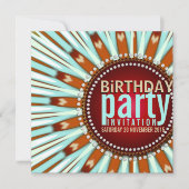 Munt Bohemian Sunshine flower Birthday Party Kaart (Voorkant)