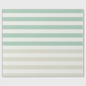 Munt, Bord en Witte Strepen Verjaardag Cadeaupapier (Vlak)