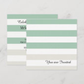 Munt, Bord en Witte Strepen Verjaardag Kaart (Voorkant / Achterkant)