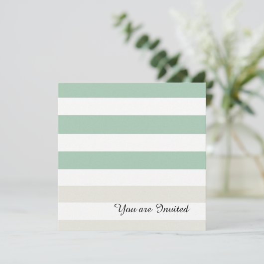 Munt, Bord en Witte Strepen Verjaardag Kaart (Staand voorkant)