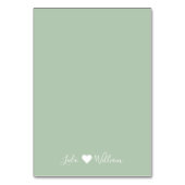 Munt Botanische pastel tafelkaartje Kaart (Achterkant)