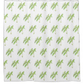 Munt botanische planten groene tuin waterverf douchegordijn (Voorkant)