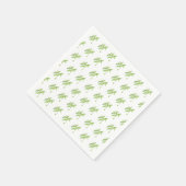 Munt botanische planten groene tuin waterverf servet (Hoek)